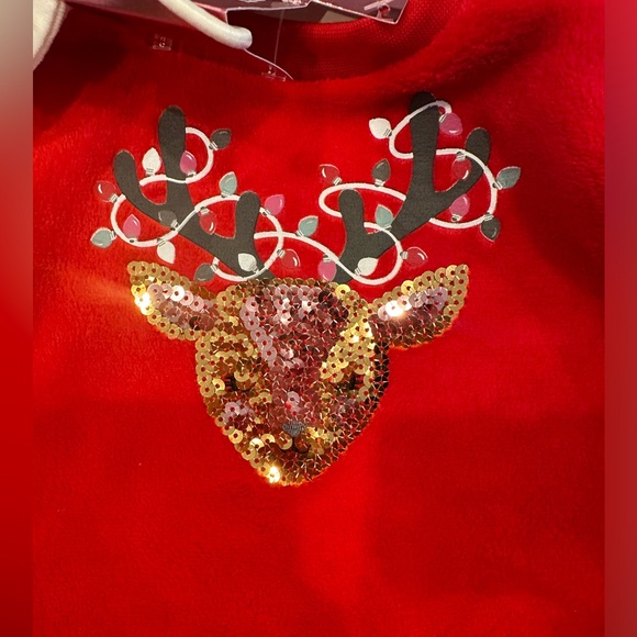 Brand new! Nannette baby girls 18 months Reindeer Christmas Holiday outfit - Picture 3 of 7
